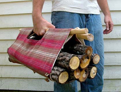 переноска для дров из ткани