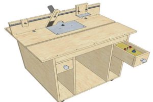 Модель самодельного стола для фрезерных работ